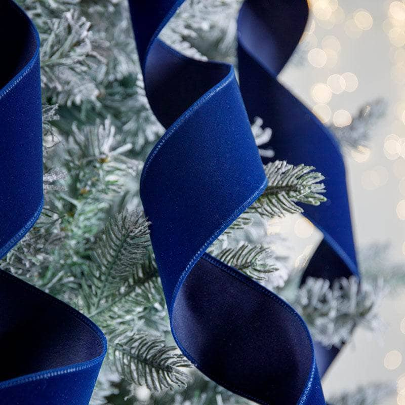 Midnight Blue Velvet Ribbon 2.5