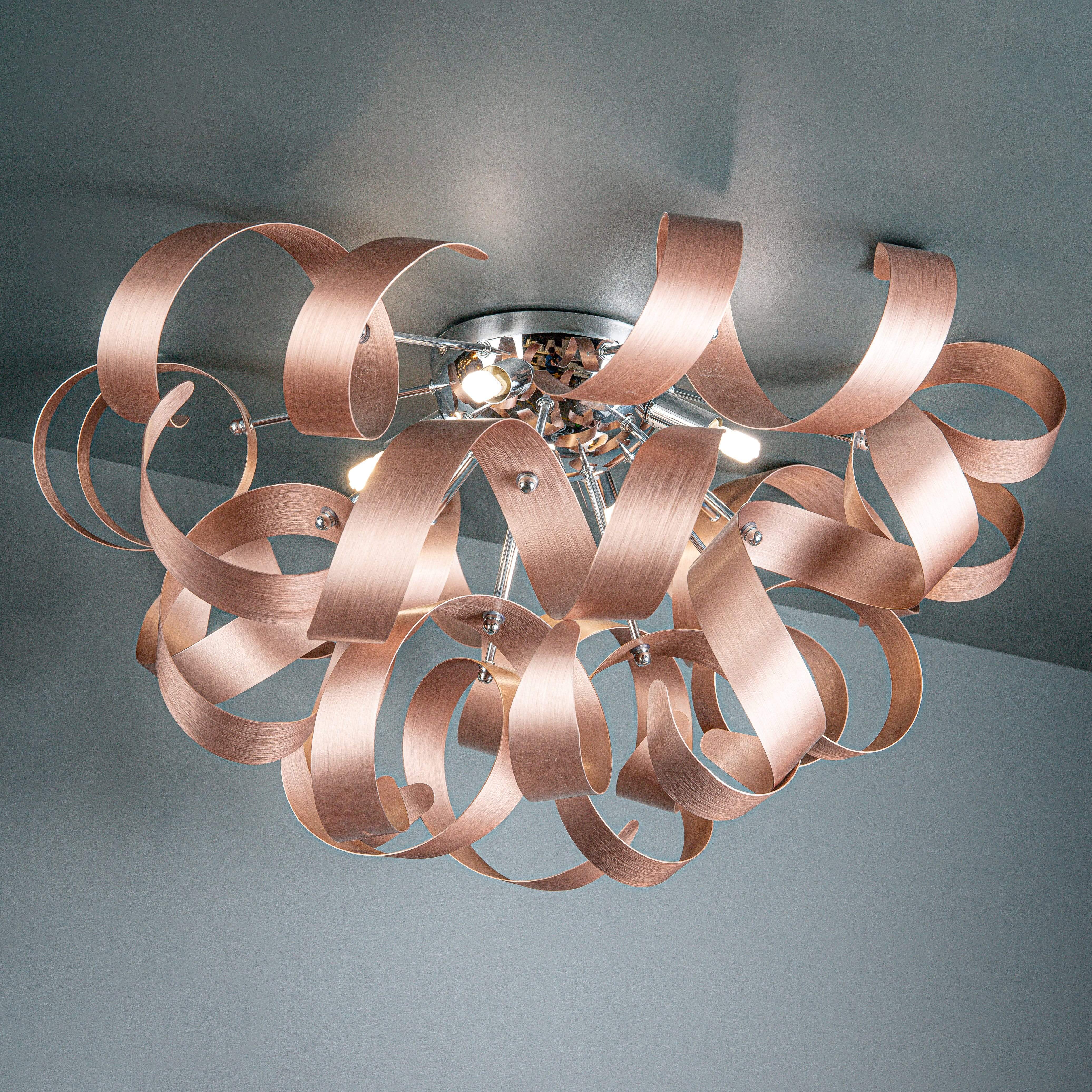 Copper ribbon on sale ceiling light