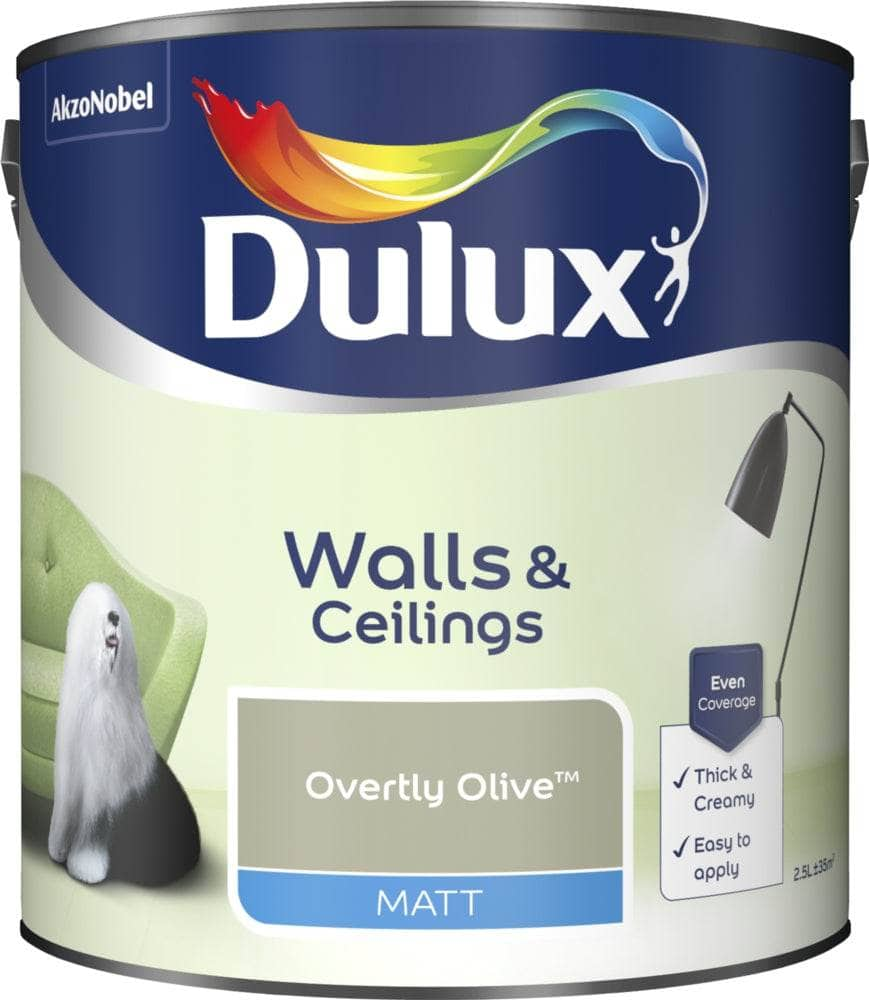 Paint  -  Dulux Matt Emulsion 2.5L - Overtly Olive  -  50141602