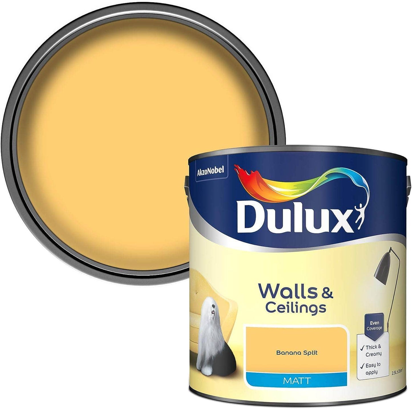  -  Dulux Matt Emulsion 2.5L - Banana Split  -  50141606