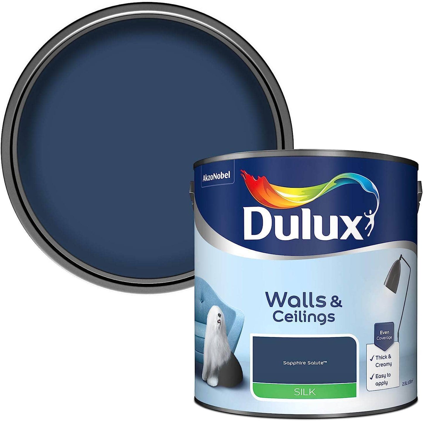 Paint  -  Dulux Silk Emulsion 2.5L - Saphire Salute  -  50141609