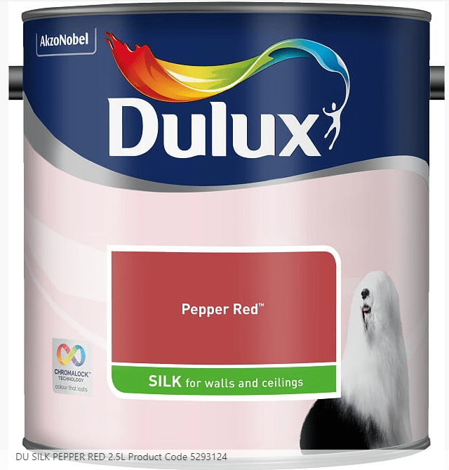 Paint  -  Dulux Silk Emulsion 2.5L - Pepper Red  -  50141615