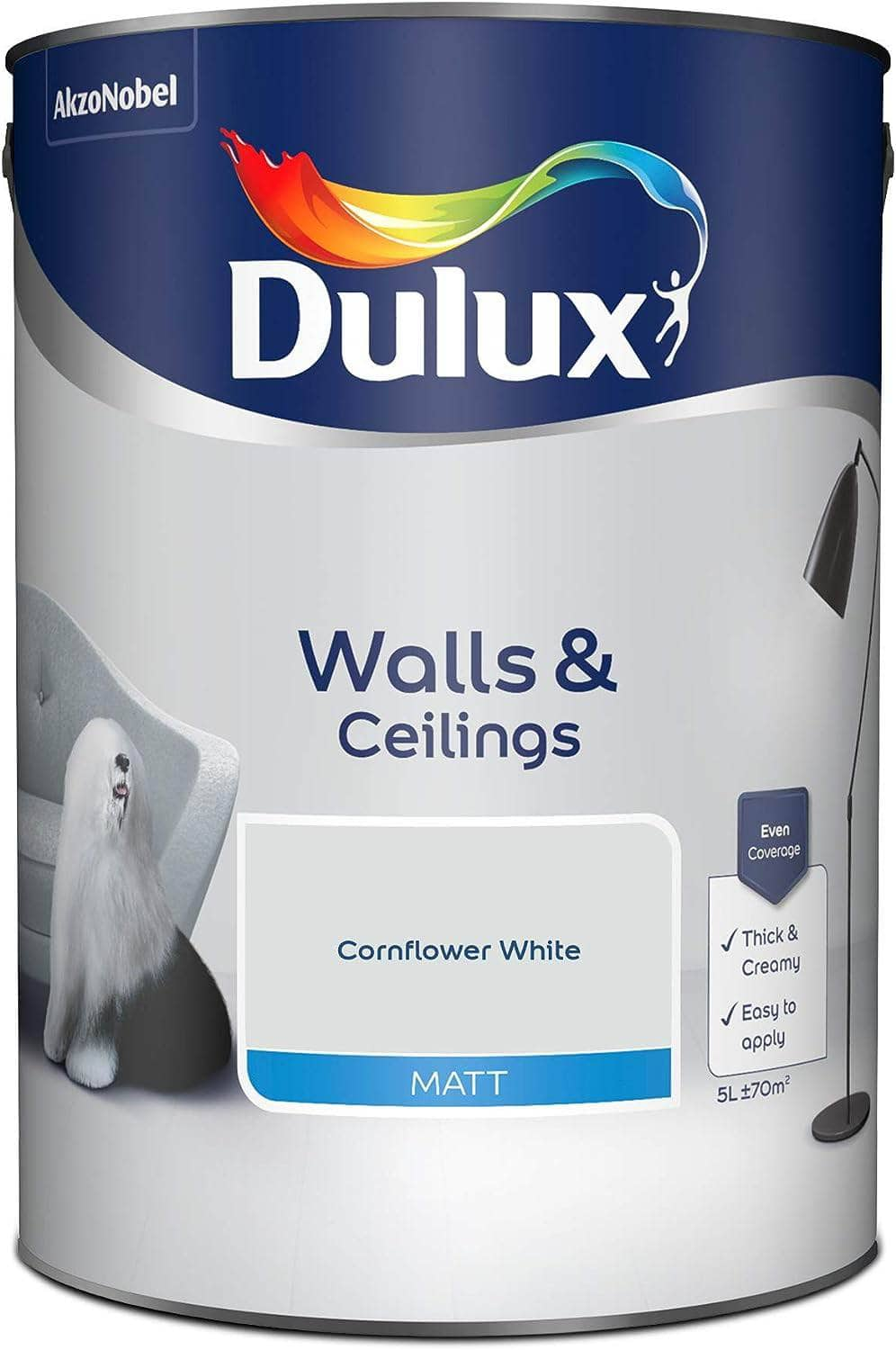 Dulux Matt Emulsion 5L - Cornflower White | Taskers Online Store ...