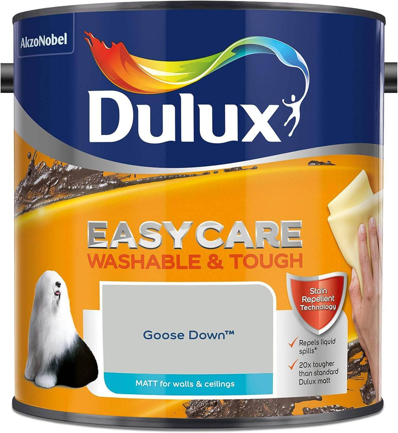 Paint  -  Dulux Easycare Matt Emulsion 5L - Goose Down  -  50148661