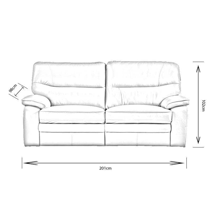 Furniture  -  Comfort King Napa 2.5 Seat Electric Reclining Sofa - Lead Grey  -  50153198