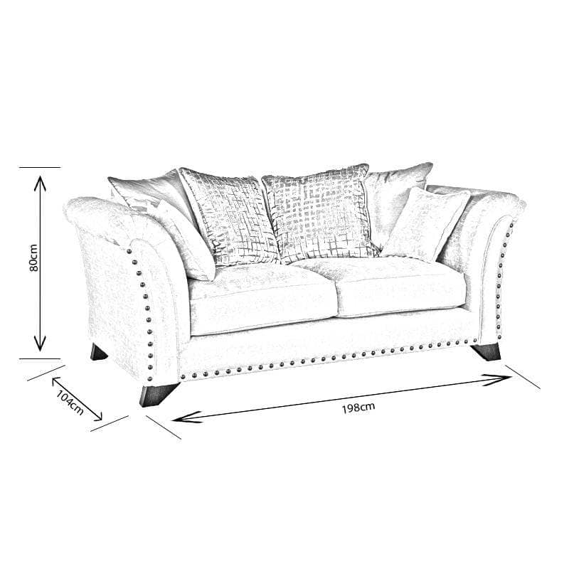 Furniture  -  Florence Grey 4 Seat Sofa  -  50155846