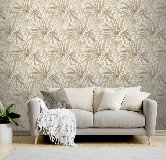 Rasch B31 Paradise Palm Gold Wallpaper - 539578