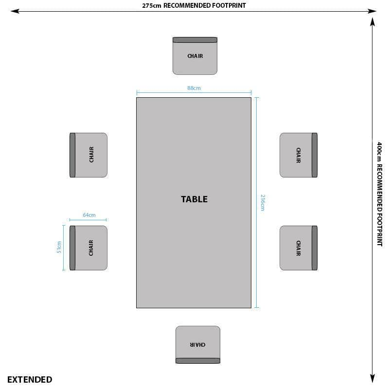 Furniture  -  Cuba Table And 6 Vancouver Chairs Dining Set  -  60000639