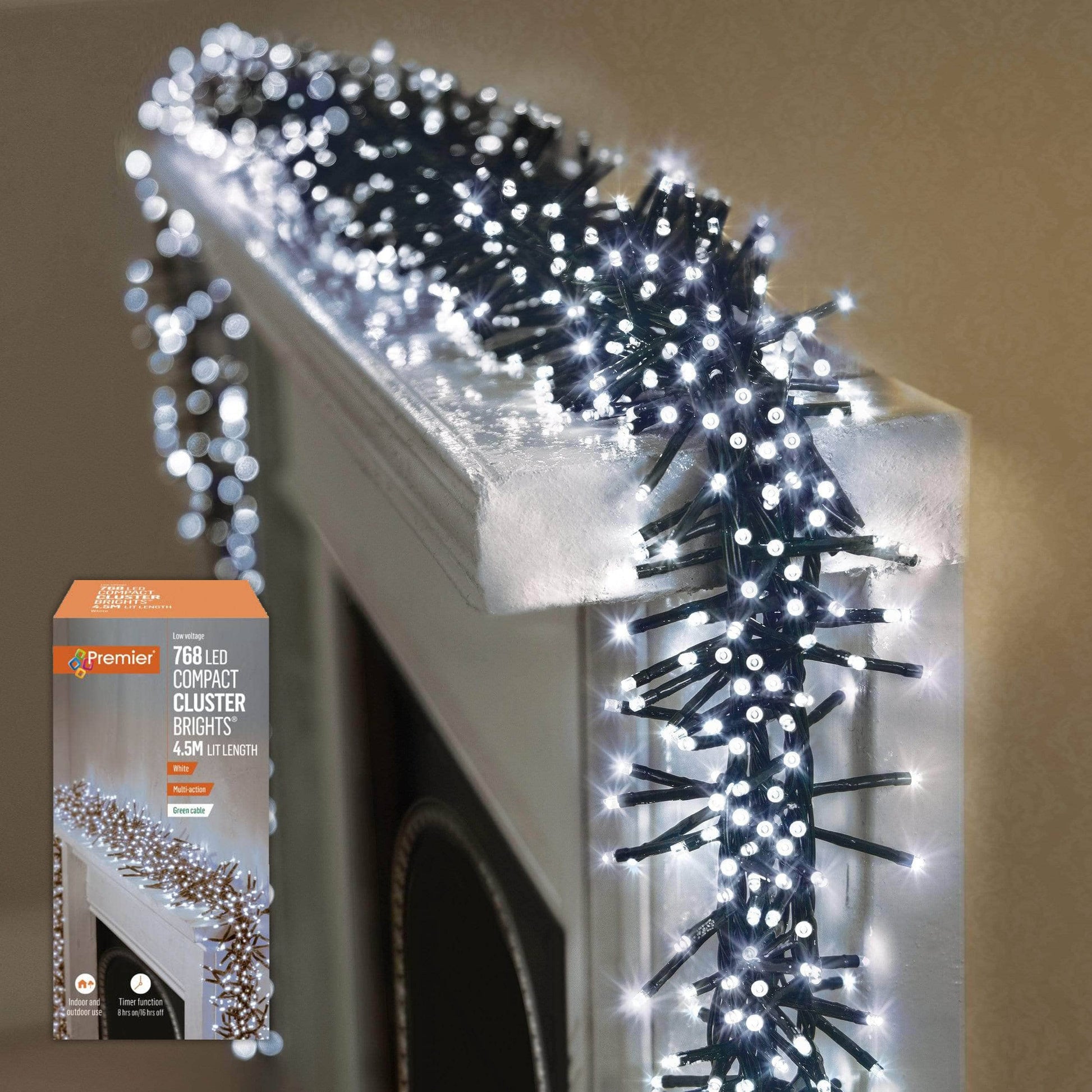 Christmas  -  768 Cool White LED Compact Cluster Lights  -  60001105