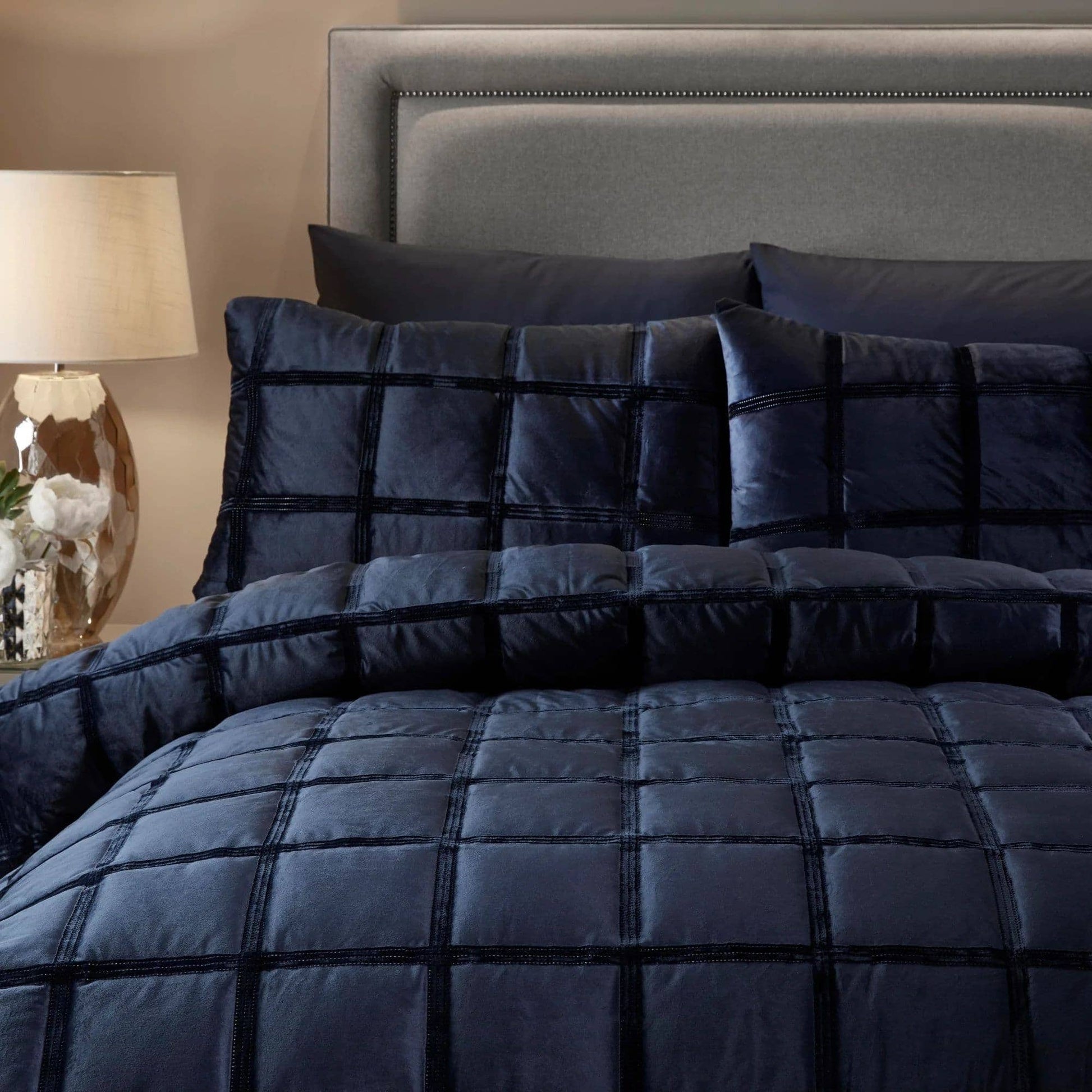 Homeware  -  Brighton Square Duvet Set - Navy  - 