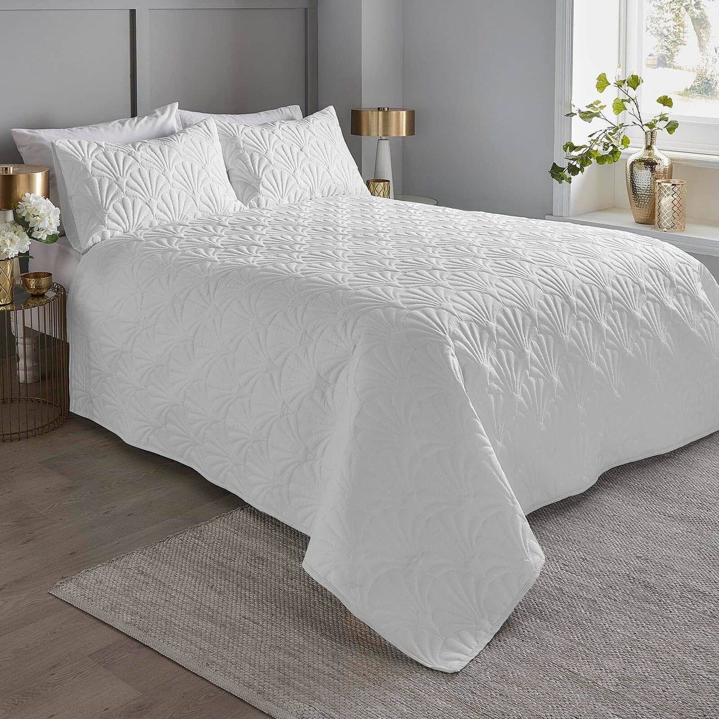 Homeware  -  Cavali Bedspread - White  -  60005405