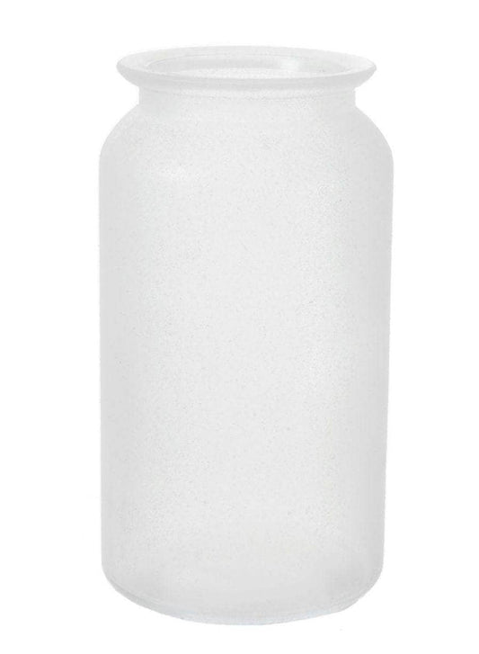 Homeware  -  Tall Frosted Glass Jar - White  -  60005590