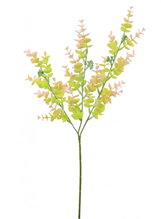 Homeware  -  Artificial Seeded Eucalyptus Stem - Pink & Green  -  60005673