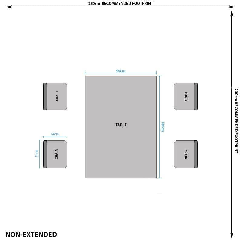 Furniture  -  Lincoln Extending Table with 4 Vancouver Emerald Chairs  -  60005959