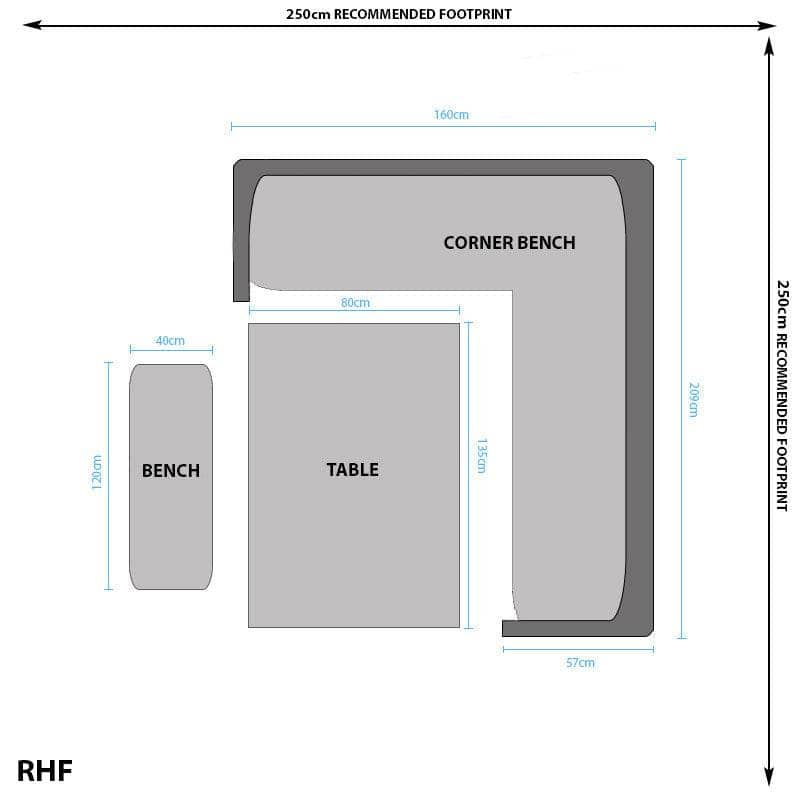 Furniture  -  Cuba Right Hand Facing Corner Dining Set  -  60005972