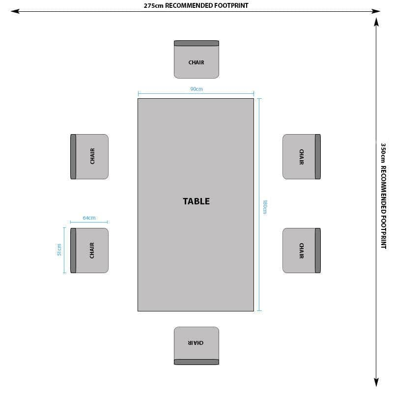 Furniture  -  Bella 180cm Table & 6 Vancouver Taupe Chairs  -  60006106