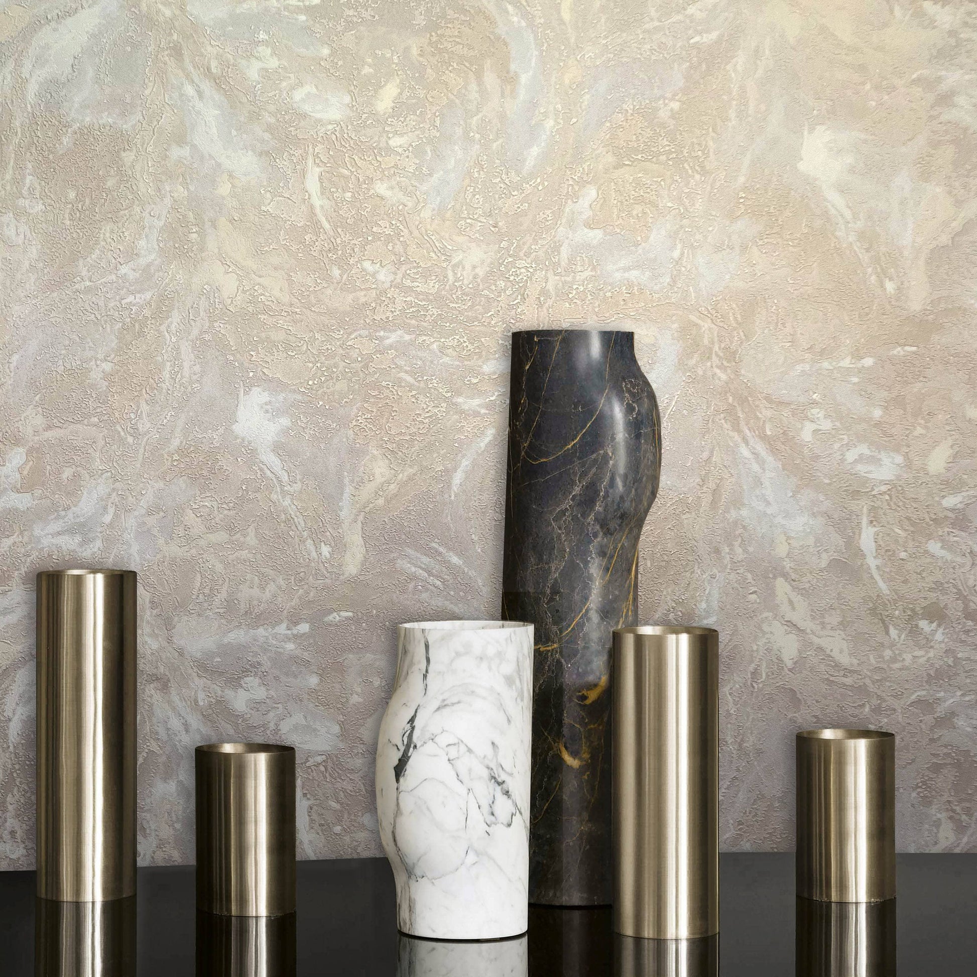 Wallpaper  -  Rasch Palmetto Sienna Marble Beige Wallpaper - 534467  -  60007645