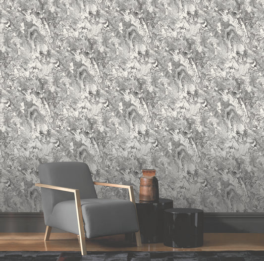 Rasch Serafina Black & White Wallpaper - 535051