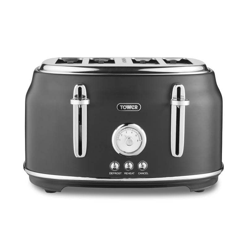 Kitchenware  -  Tower Renaissance 4 Slice Toaster - Black  -  60008008