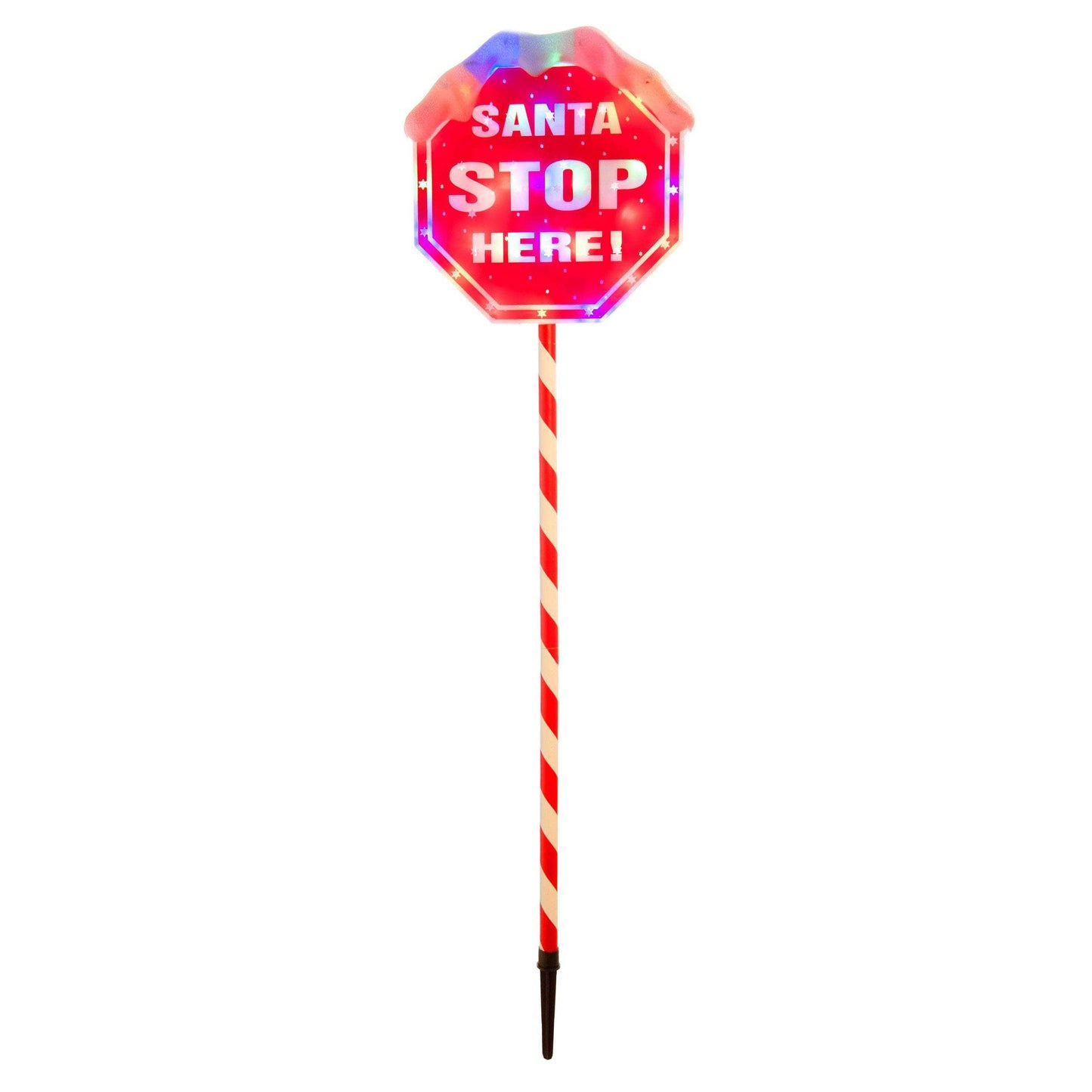 Christmas  -  Illuminated Santa Stop Sign - 100cm  -  60008692