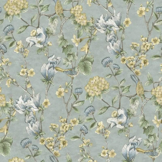 Wallpaper  -  Holden Floral Bird Trail Blue Wallpaper - 13602  -  60009451