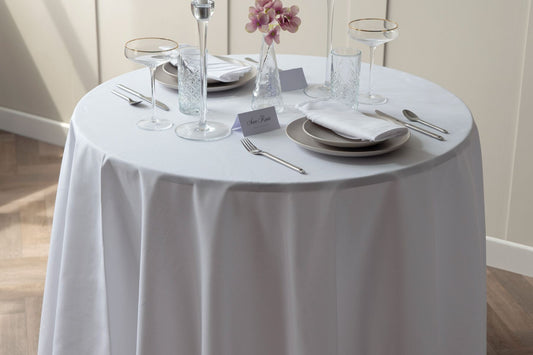 Amalfi Round Tablecloth - White