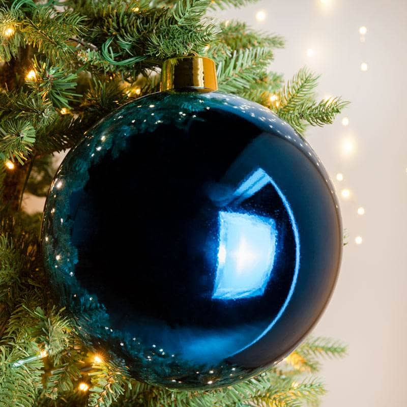 Christmas  -  Blue Shiny XL Bauble - 25cm  -  60011121