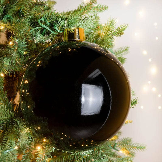 Christmas  -  Black Shiny XL Bauble - 25cm  -  60011123