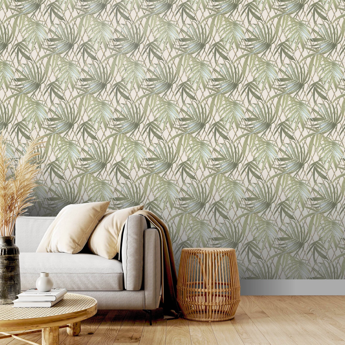 Wallpaper  -  Rasch B31 Paradise Palm Green Wallpaper - 539561  -  60011353