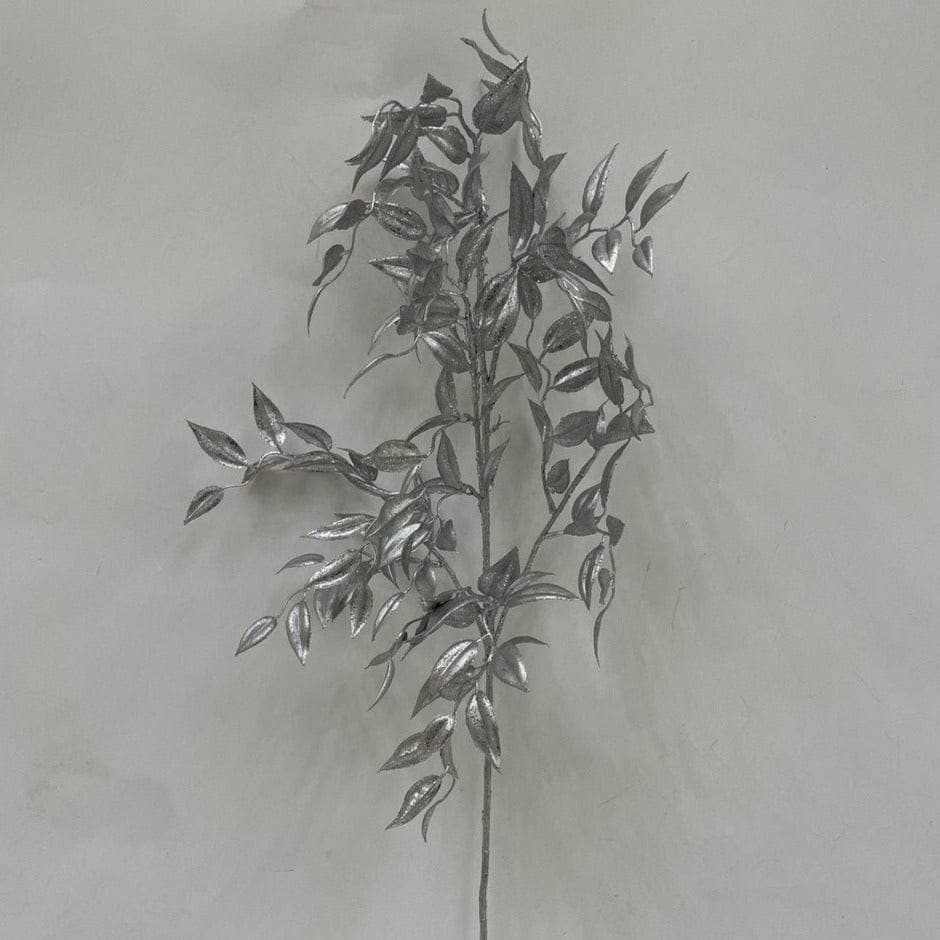 Christmas  -  Silver Leaf Spray - 82cm  -  60011522