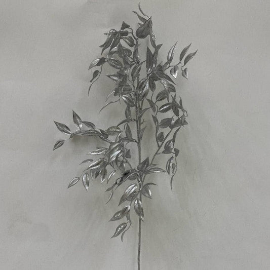 Christmas  -  Silver Leaf Spray - 82cm  -  60011522