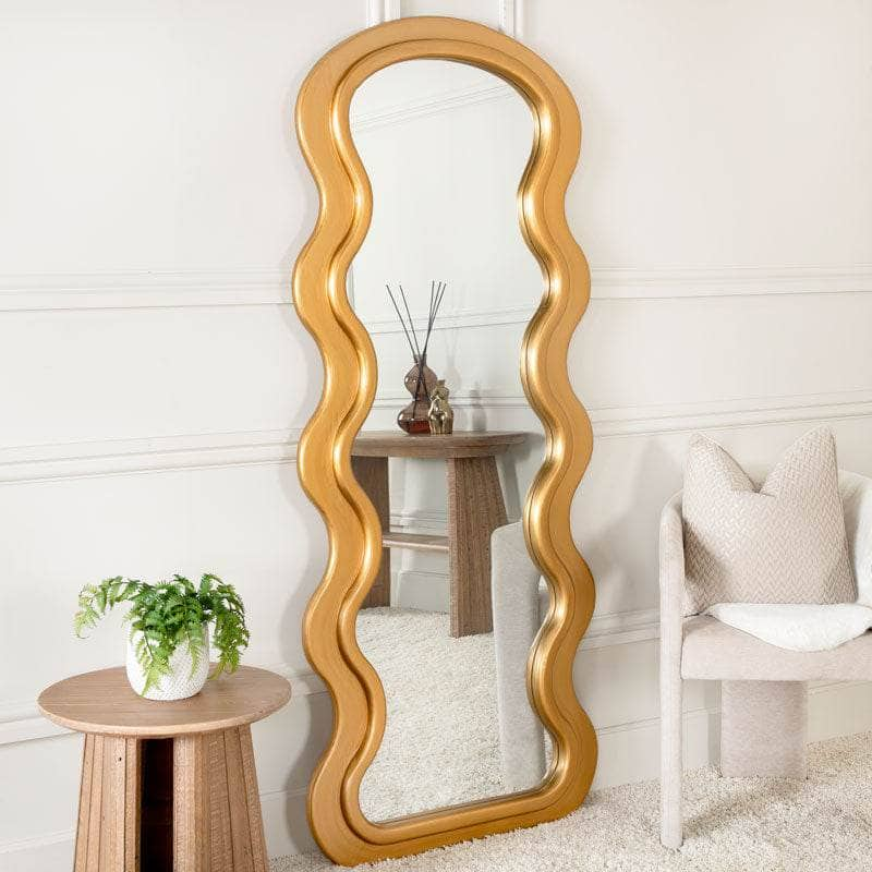 Mirrors  -  Arched Wave Mirror - Country Gold  -  60011568