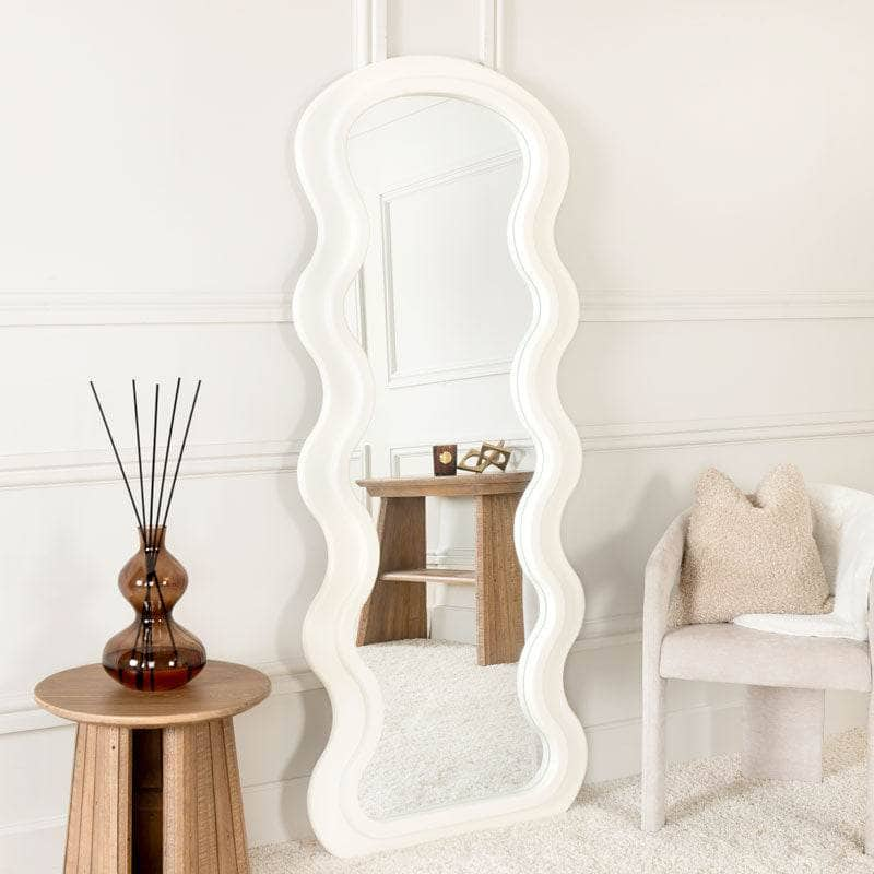 Mirrors  -  Arched Wave Mirror - Cream  -  60011569