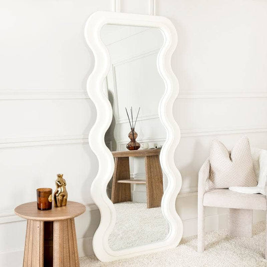 Mirrors  -  Wavy Mirror - Cream  -  60011573