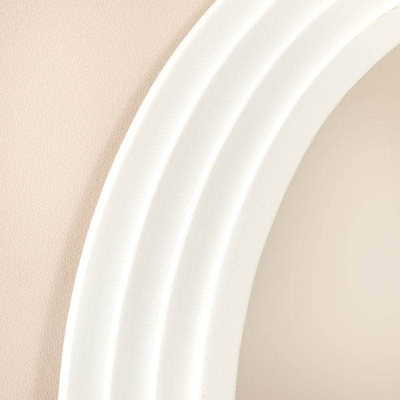 Mirrors  -  Ridged Arch Mirror - Cream  -  60011577