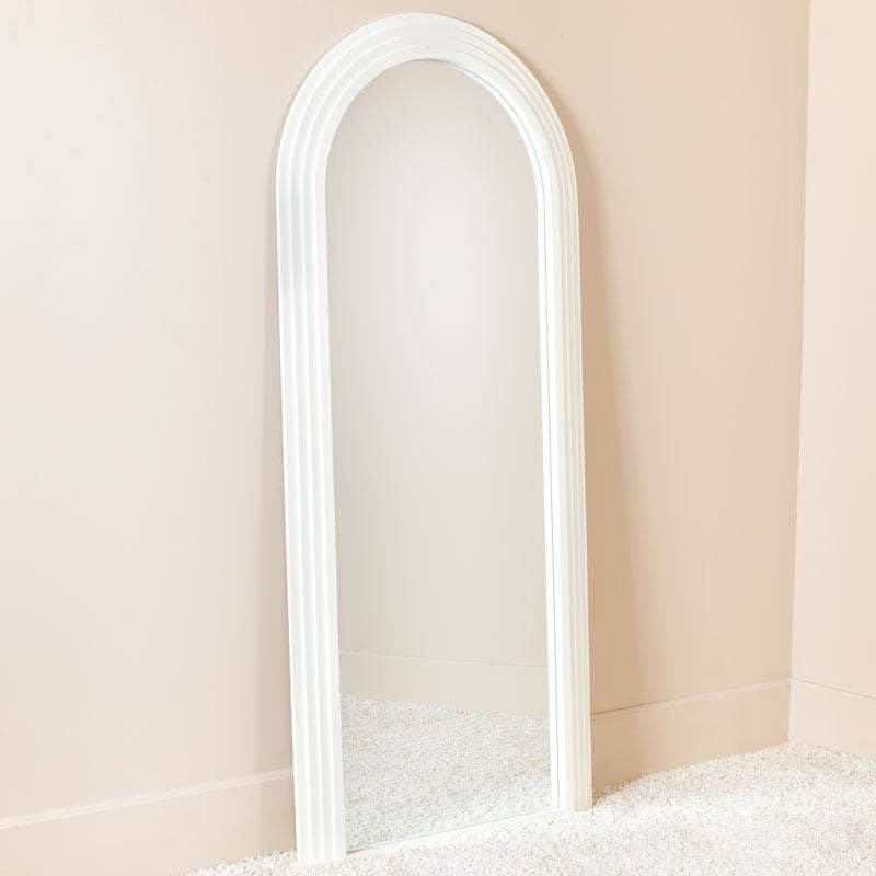 Mirrors  -  Ridged Arch Mirror - Matt White  -  60011578