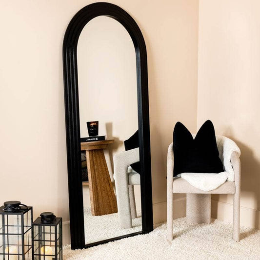 Mirrors  -  Ridged Arch Mirror - Matt Black  -  60011579