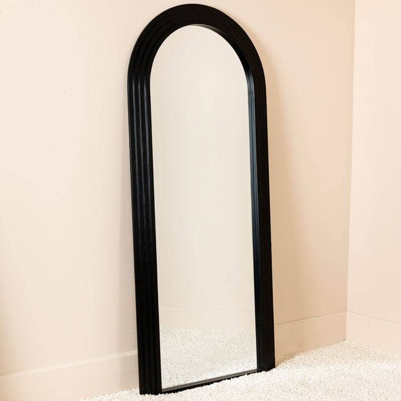 Mirrors  -  Ridged Arch Mirror - Matt Black  -  60011579