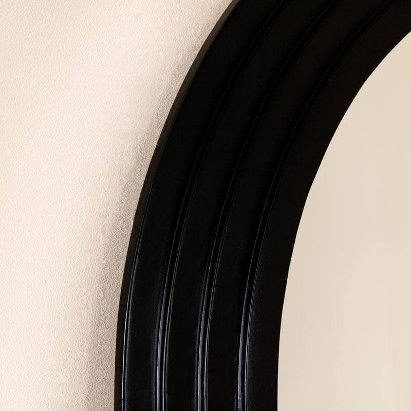 Mirrors  -  Ridged Arch Mirror - Matt Black  -  60011579