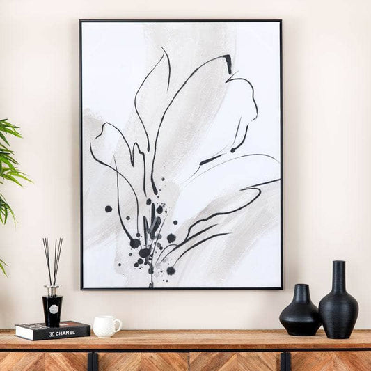 Pictures  -  Abstract Lily Framed Picture 1 -  90 x 120cm  -  60011584