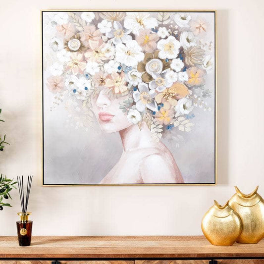 Pictures  -  Retro Gold Framed Picture - 100 x 100cm  -  60011591