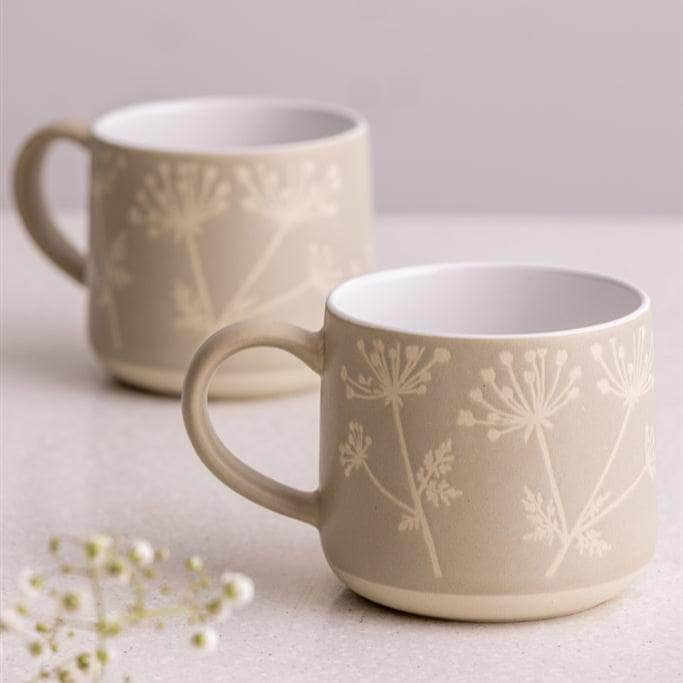 Kitchenware  -  Botanical Gypsophila Stone Mug  -  60011813