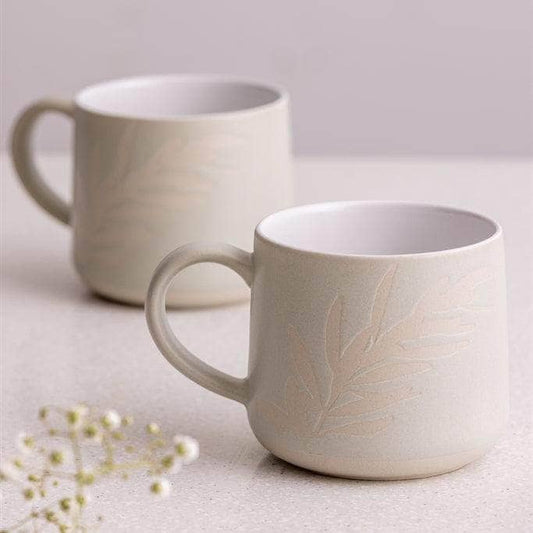 Kitchenware  -  Botanical Grey Olive Leaf Mug - 400ml  -  60011814