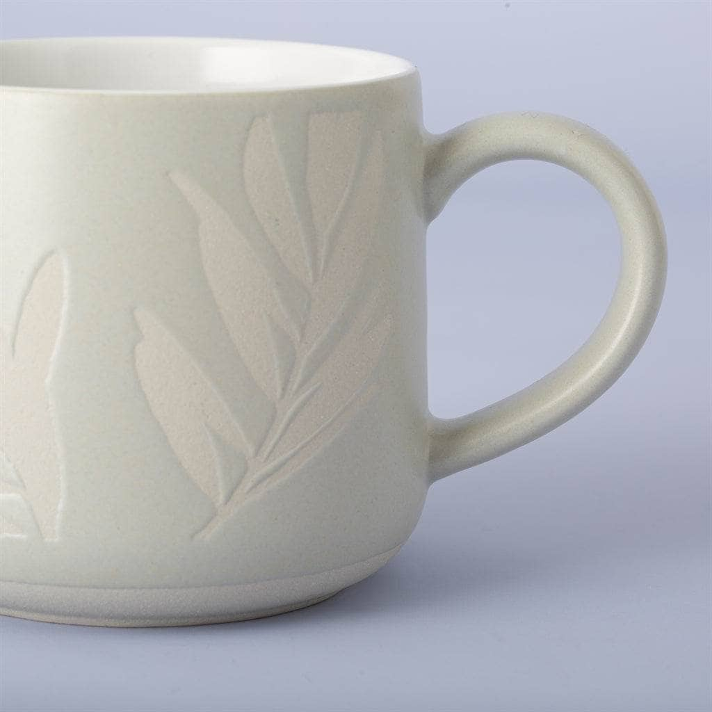 Kitchenware  -  Botanical Grey Olive Leaf Mug - 400ml  -  60011814