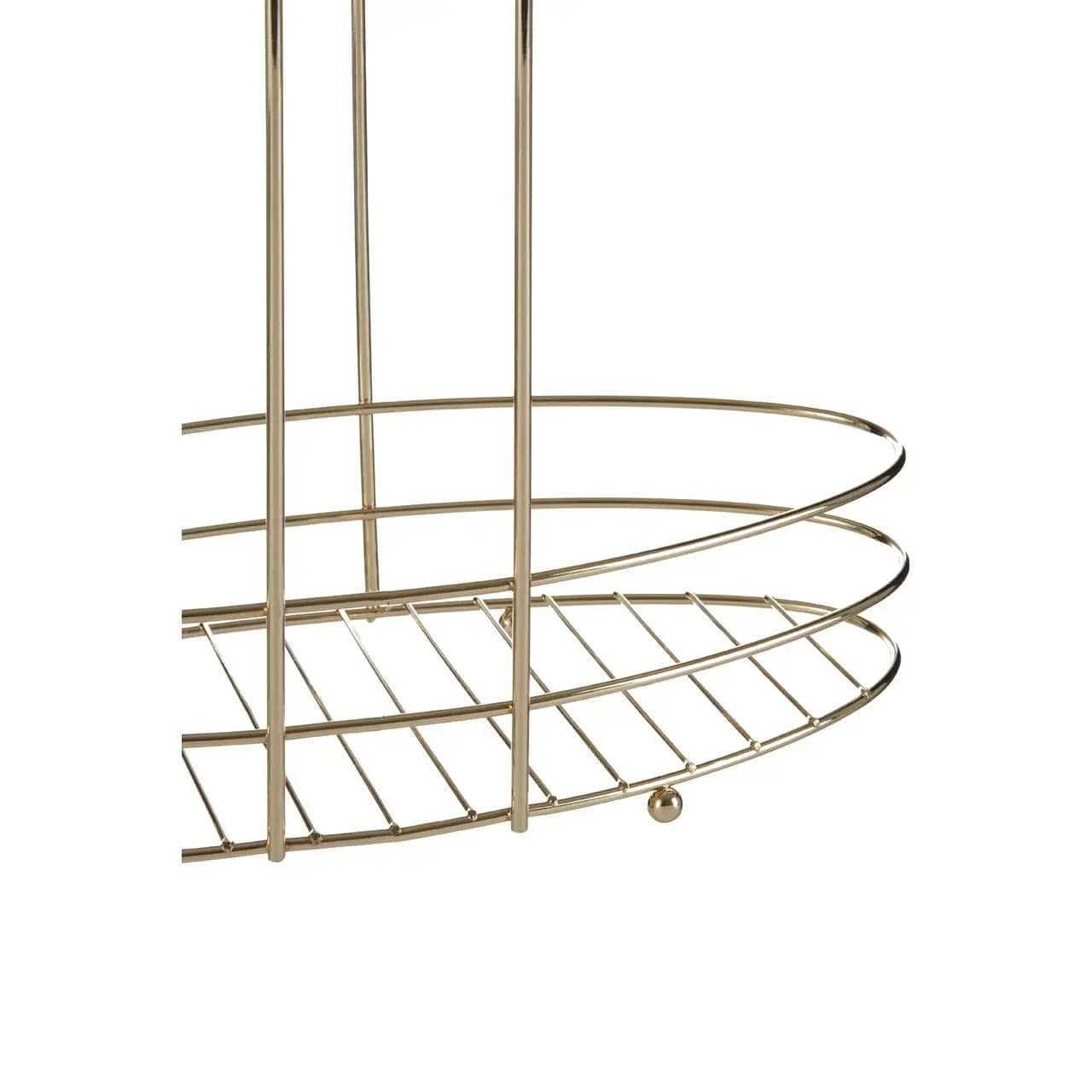 Bathroom  -  Dara 3 Tier Gold Plated Storage Rack  -  60011914