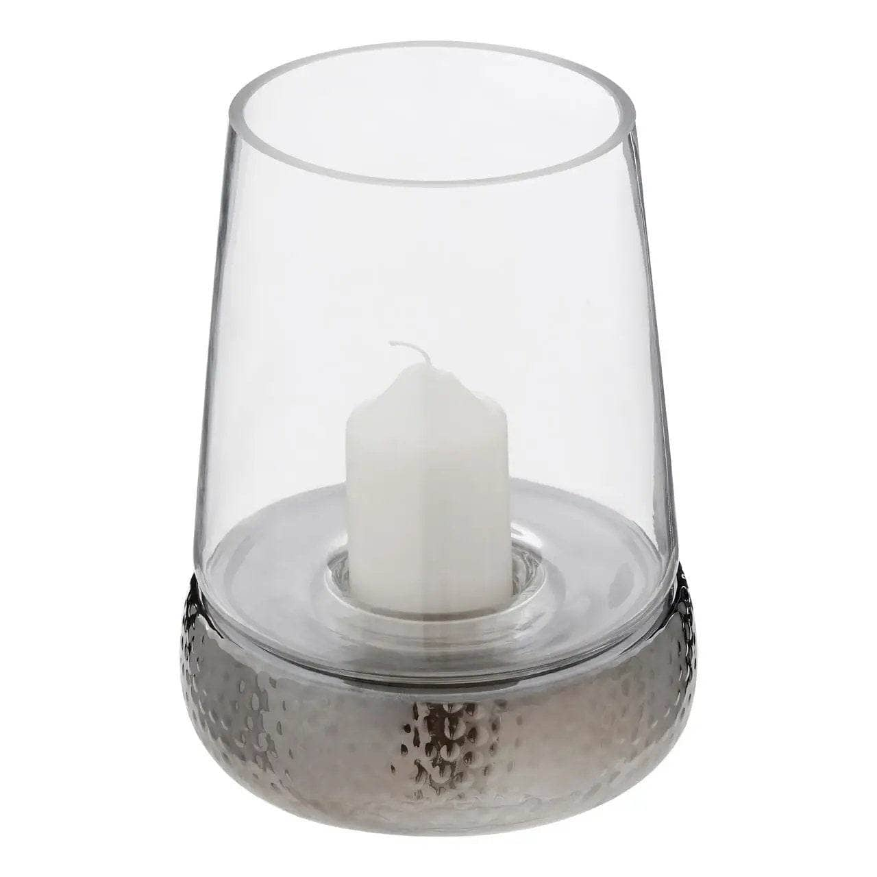 Homeware  -  Martele Small Hurricane Candle Holder - Silver  -  60011922