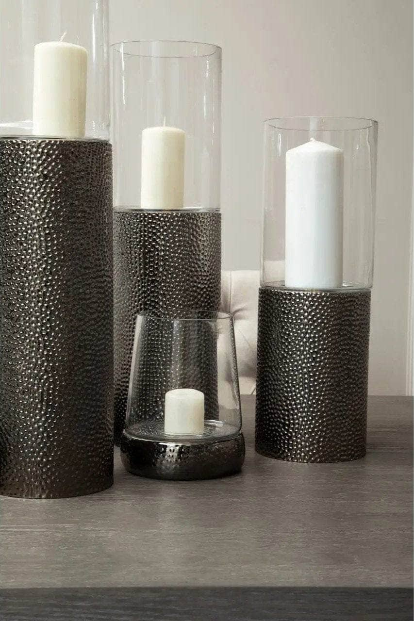 Homeware  -  Martele Small Pillar Candle Holder - Silver  -  60011925