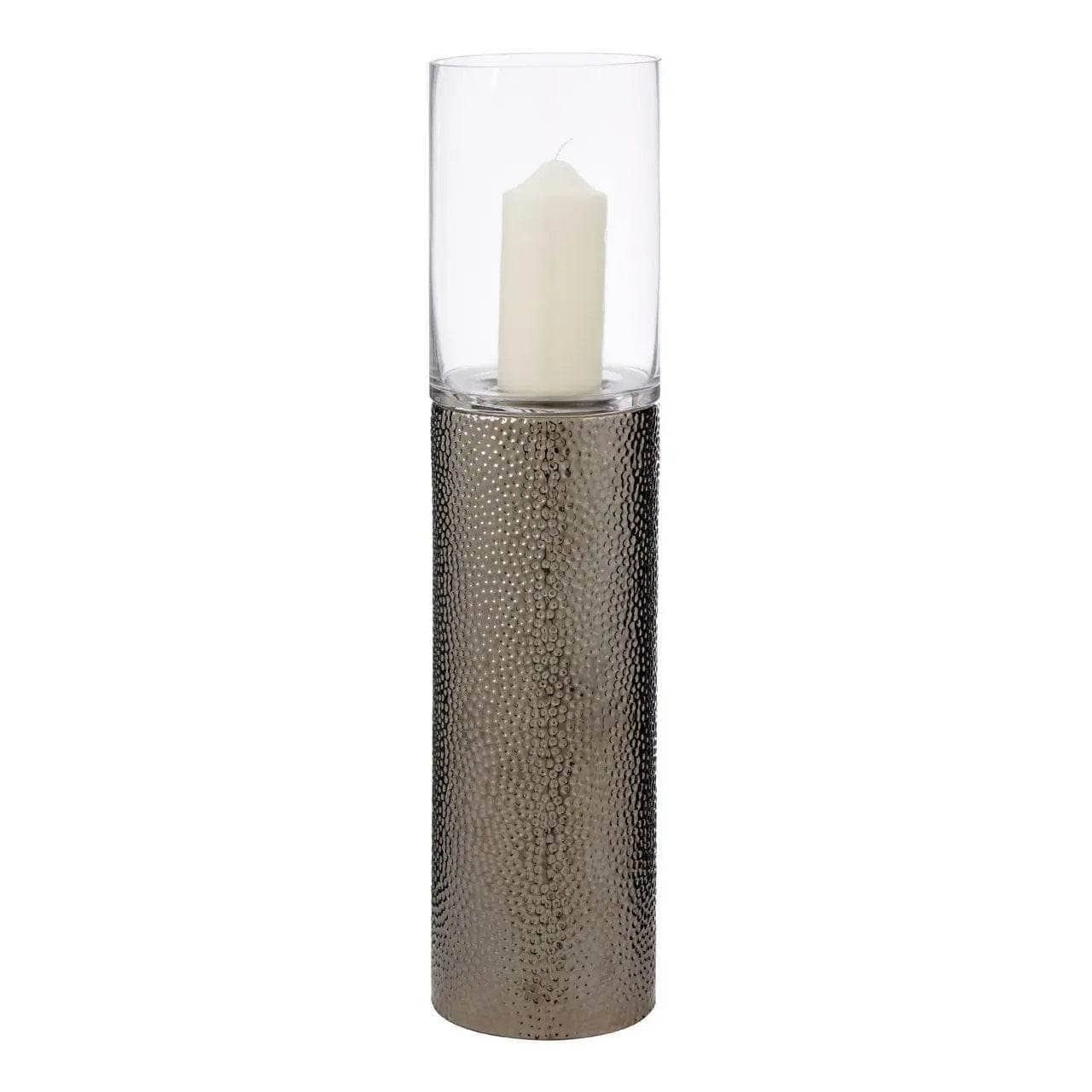 Homeware  -  Martele Large Pillar Candle Holder - Silver  -  60011927