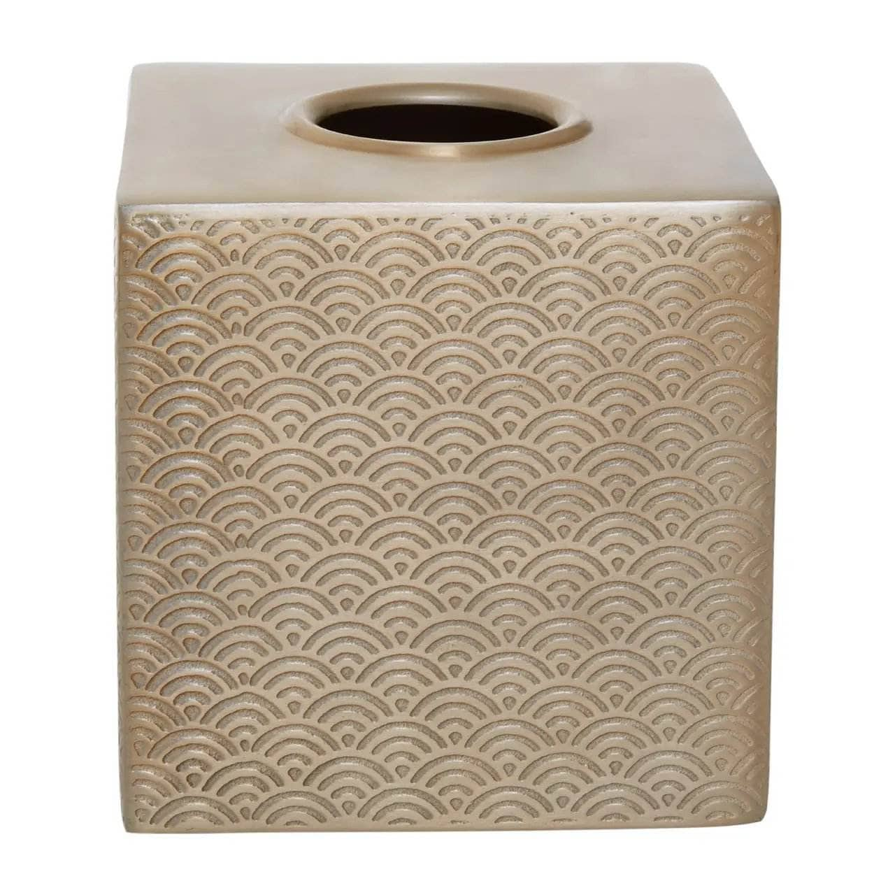 Bathroom  -  Allegra Aluminium Tissue Box - Gold  -  60011939