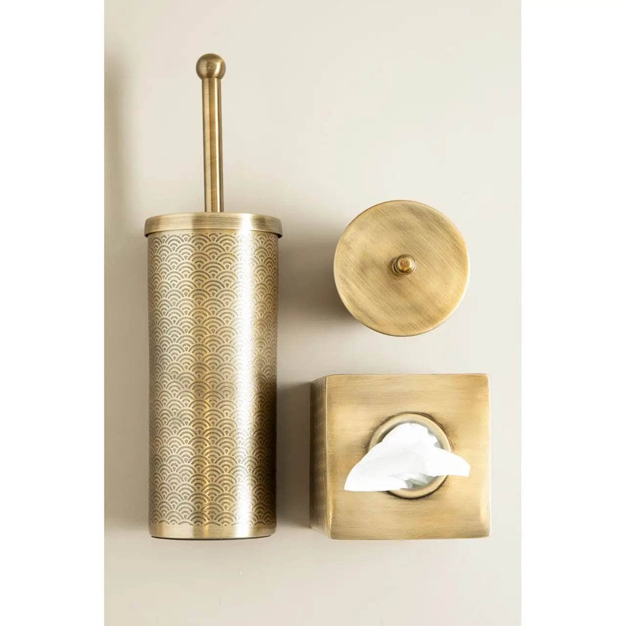 Bathroom  -  Allegra Aluminium Tissue Box - Gold  -  60011939